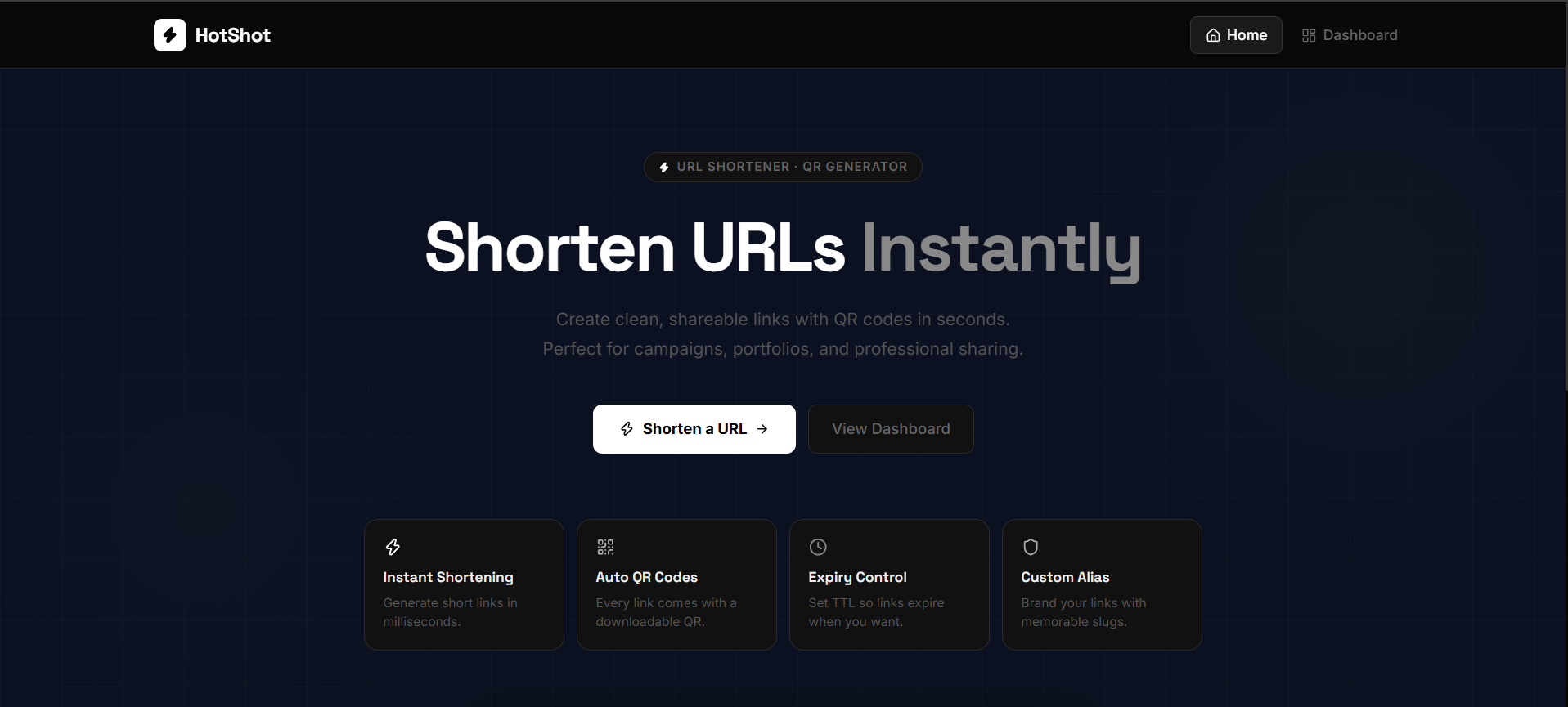 HotShot - A custom URL shortner app thumbnail